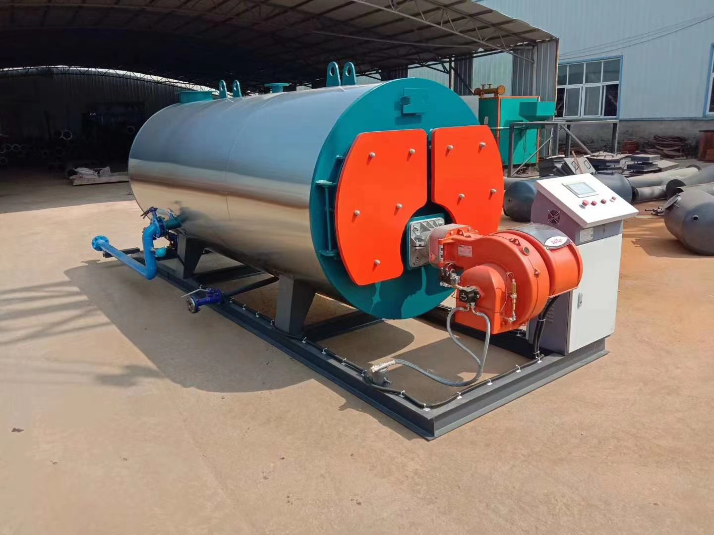 Промышленный горизонтальный водогрейный котел CWNS на газе/дизеле для систем отопления заводских цех